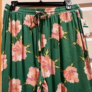 Floral Green Lounge Pants
